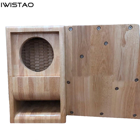IWISTAO 하이파이 스피커 빈 캐비닛 8 인치 1 쌍 완성 된 미로 구조 전체 범위 스피커 유닛 DIY 용 단단한 나무