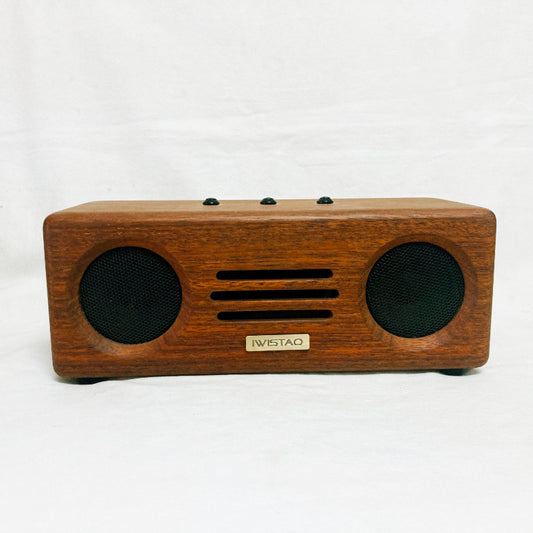 IWISTAO Bluetooth Speaker 2x12W Handmade Vintage Pure Solid Wood CSR64215 Bluetooth 4.2 APT-X