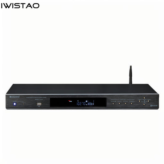 Hi-end Digital Stereo AM/FM Tuner Bluetooth U Disk Player 60 Radio Storage Remote Control Black