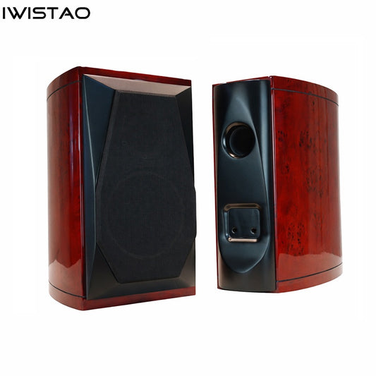 IWISTAO HIFI 6.5 Inch 2 Way Empty Speaker Cabinet 18L MDF Board Tree Nodules Veneer Drum-shaped Inverted Audio For Gingko Audio