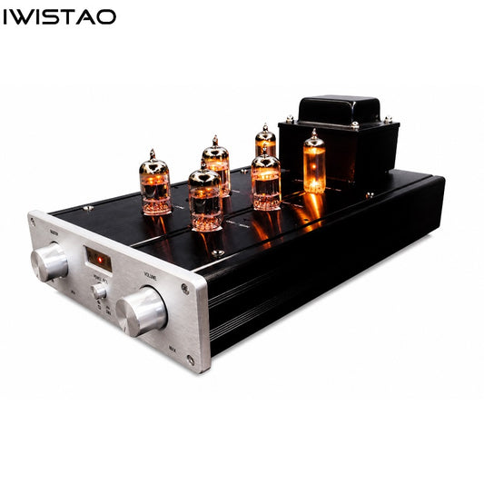 Shigeru Wada Circuit Tube 12AX7 12AU7 6Z4 정류기 알루미늄 섀시가 있는 순수 튜브 프리 앰프