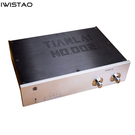 IWISTAO vacuum tube preamplifier with Matisse circle on a white background