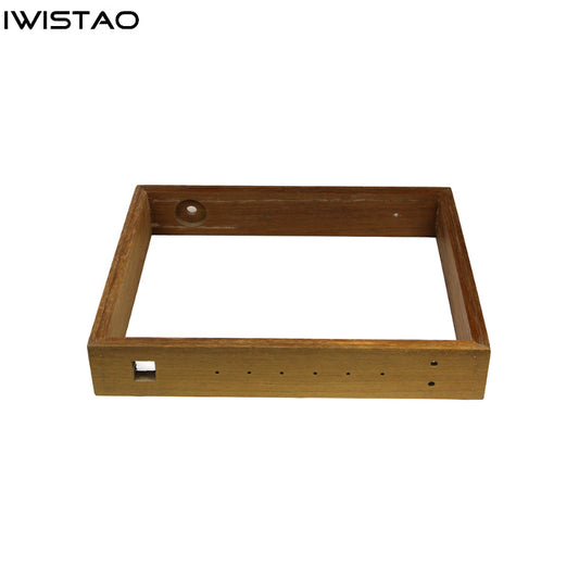 IWISTAO DIY Wooden Casing for Tube Amplifier Chassis 480X380X80 Teak Wood Top Down Aluminum Plate