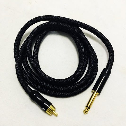 IWISTAO HIFI 6.35mm - RCA ケーブル ステレオ バドワイザー コネクタ 金メッキ 4N Choseal OFC マニュアル