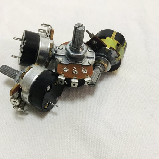 Rotary Power Switch Two Pins with Potentiometer B500K Stalk Shaft Length 20mm 3A 250V DIY Amplifier
