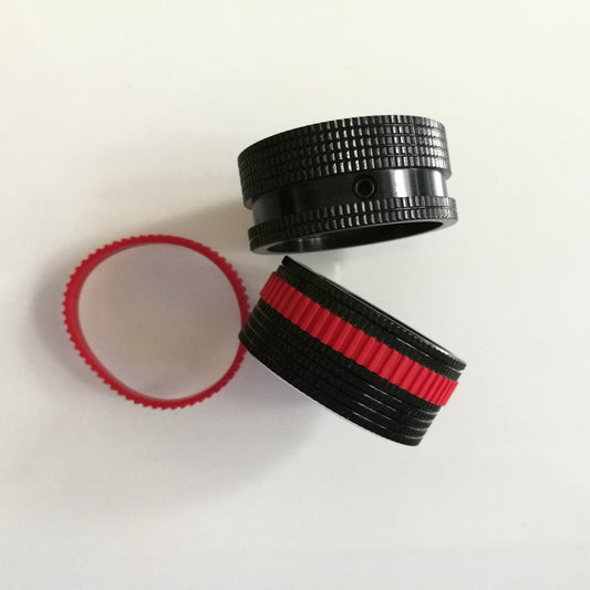 IWISTAO ソリッド ポテンショメータ ノブ 全アルミニウム HIFI アンプ ボリューム OD40mm H18mm アルマイト ブラック DIY