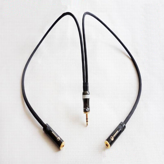 IWISTAO 3.5mm to 2 Female 3.5 Stereo HIFI Cable Canare Professional Broadcast 0.5-3m