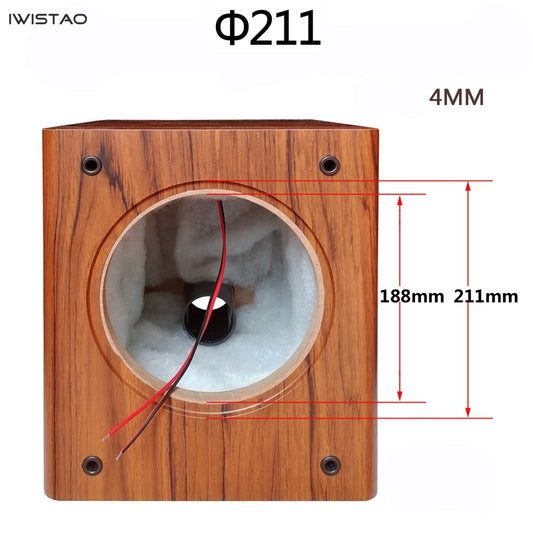 IWISTAO 1pc Bass 8 Inches Speaker Empty Cabinet Passive Speaker Enclosure Wood 18mm High Density MDF Board Volume 20L DIY