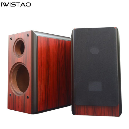 IWISTAO 2 Way 6.5 inches Speaker Empty Cabinet Passive Enclosure Wood MDF Board Rosewood Veneer Inverted HIFI Audio DIY