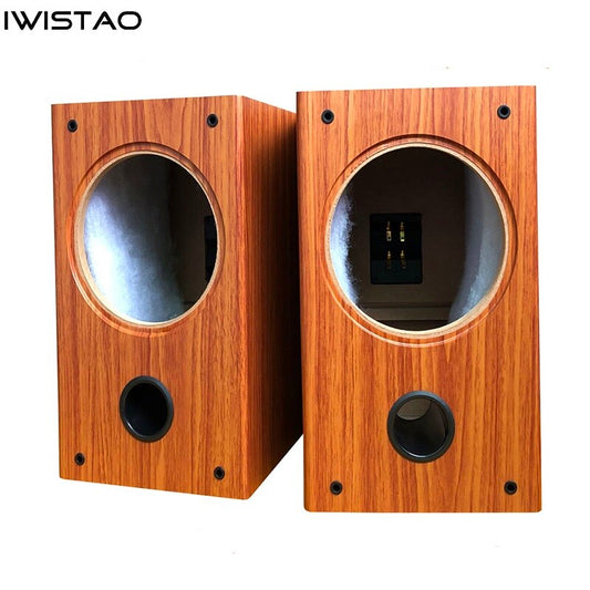IWISTAO 8 Inch Full Range Speaker Empty Cabinet Enclosure 1 Pair 15mm High Density Board Inverted HIFI Audio DIY