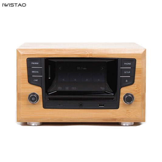 IWISTAO CD Player Bluetooth 4.0 Full Bamboo Casing FM Tuner Integrated MP3 WMA Apt-x U Disk SD Card Playing