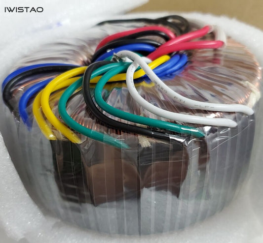 IWISTAO Customized 600W Toroidal Transformer Pure Copper Wire Power Amplifier Double 52V 15V Single 15V 12V 9V DIY