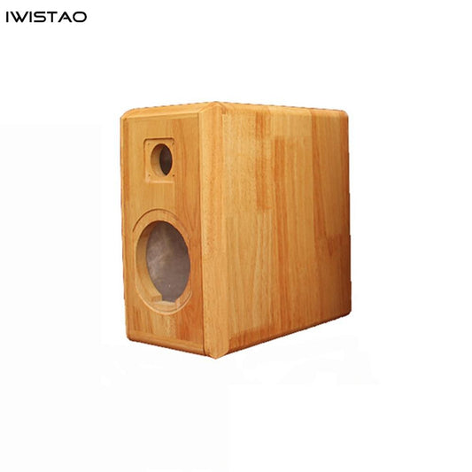 IWISTAO HIFI 2 Way 4 Inch Bookshelf Solid Wood Empty Speaker Cabinet 1 Pair 6.9L Inverted Italy Style for Tube Amplifier