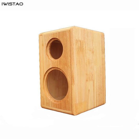 IWISTAO HIFI 2 Way 4/5/6.5 Inch Bookshelf Solid Wood Empty Speaker Cabinet 1 Pair Inverted Italy Style for Tube Amplifier