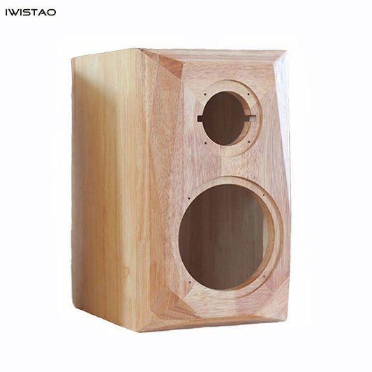 IWISTAO HIFI 2 Way Bookshelf Solid Wood Empty Speaker Cabinet 4/5 Inch 1 Pair Diamond 7.7/9.6L Cut Corner for Tube Amplifier