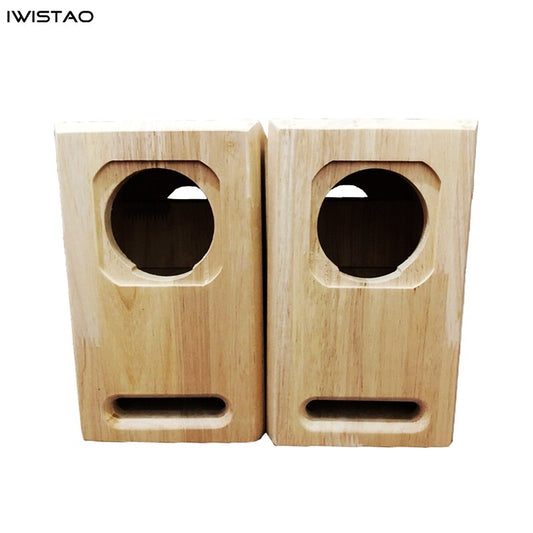 IWISTAO HIFI 3 インチ フルレンジ スピーカー 空のキャビネット 1 ペア 完成した木製の迷路構造 真空管アンプ用のブランク バージョン
