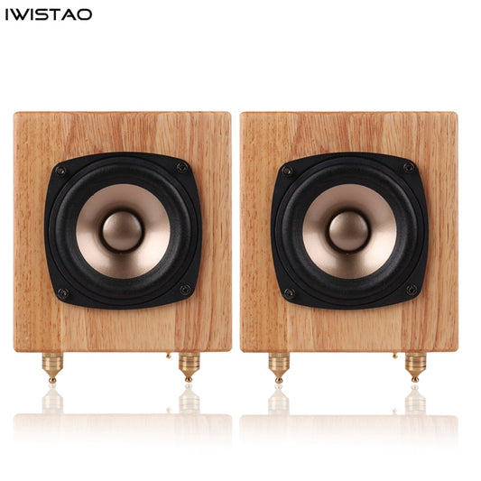 IWISTAO HIFI 4 インチ フルレンジ スピーカー 無垢材 1 ペア 60W 4オーム 60Hz-23KHz 92dB 最大 AKISUI4 モニター スピーカー チューブ アンプ用