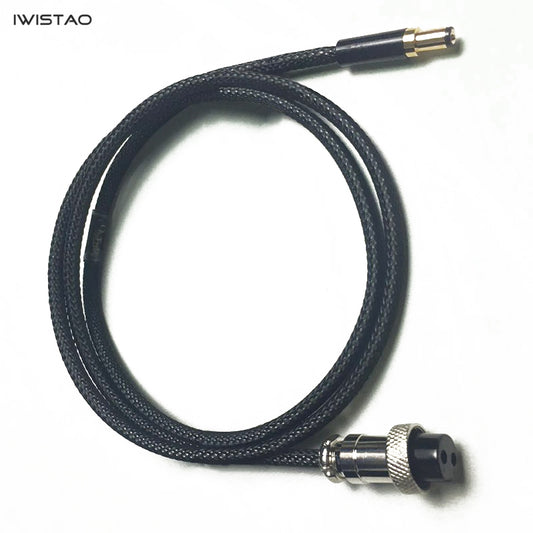 IWISTAO HIFI DC linear Power Cord Aerospace Connector GX16 to DC Plug Output 5.5*2.5mm 1.5M DIY