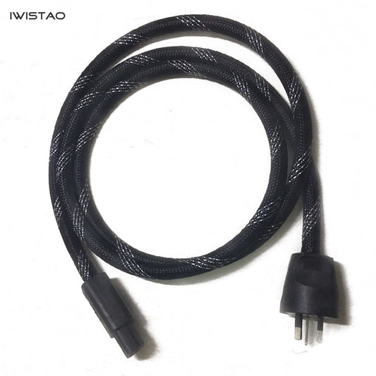 IWISTAO HIFI Power Cord Martin Kaiser AU Plug Swiss Shute 4481 Tail Plug Titanex Power Cable