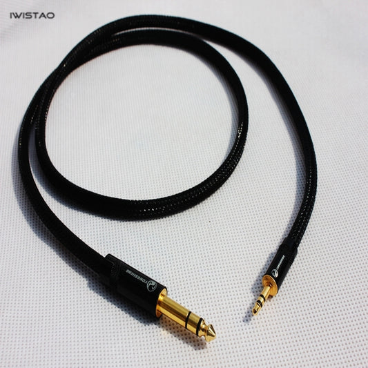 IWISTAO HIFI 延長ケーブル 3.5mm メス - 6.5mm ステレオ ケーブル 4N OFC ワイヤー 金メッキ端子