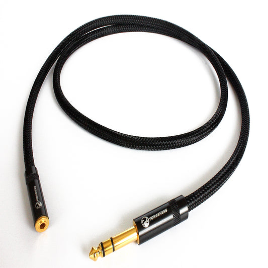 IWISTAO HIFI ヘッドフォン延長ケーブル 6.35 F から 3.5 M ステレオ 4N OFC ワイヤー 金メッキ端子
