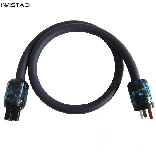 IWISTAO HIFI Power Cord Japan Original Oyaide Socket Tail Plug FURUTECH OFC Cable Base Black DIY