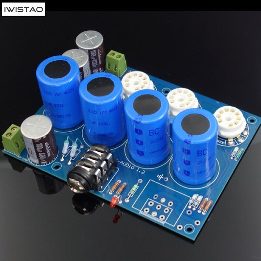 IWISTAO PCBA Tube Headphone Amplifier Kits HIFI WCF Solution 32~1200 Ohms Stereo Audio DIY