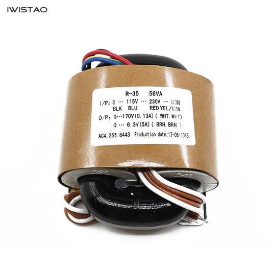IWISTAO R Type Power Transformer 56W Input 0-115V-230V Output 170V 6.3V Tube Amp Preamp