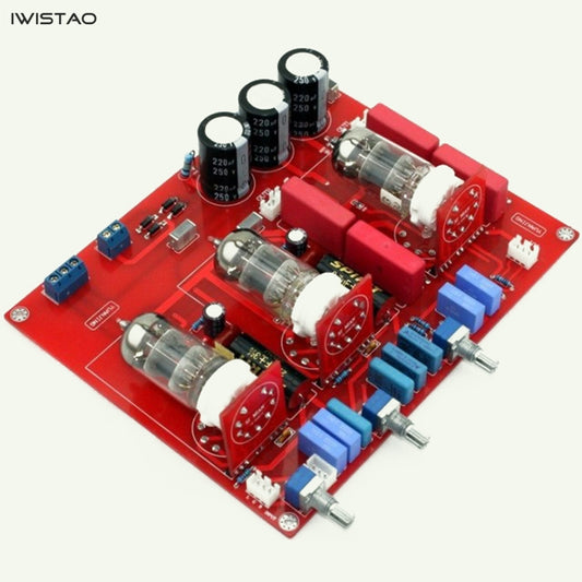 IWISTAO Tube Tone Adjustment Preamplifier Finished Board 6N1 Bass Treble Volume Control Horizontal