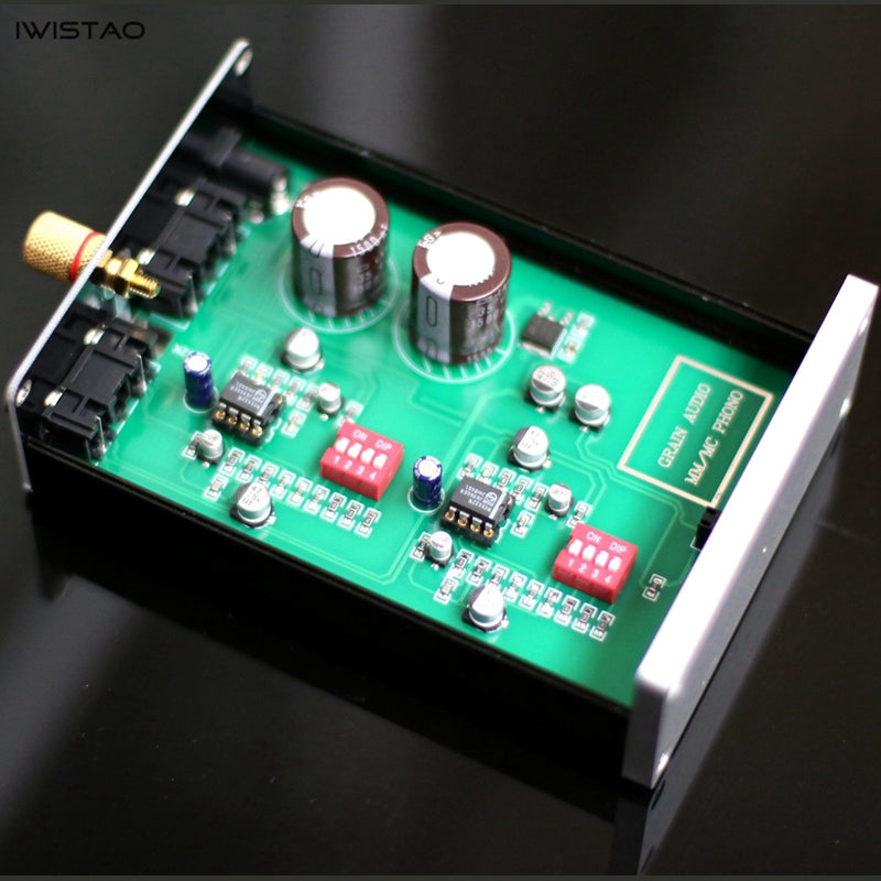 Preamplificatore Phono MM/MC Mini Per Giradischi - Alimentazione USB 5V, Uscita 12V, Qualità Audio HI-FI!