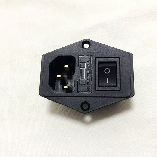 AC 電源ソケット 10A250V 4N 純銅金メッキ端子 スイッチ付き HIFI オーディオ DIY