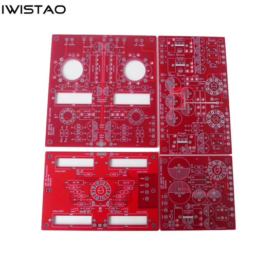 IWISTAO 300B 모노 블록 단일 종단 전력 증폭기 빈 PCB 4 PCS 보드 오디오 참고 MEI SHU AN300B HIFI 오디오 DIY 참조