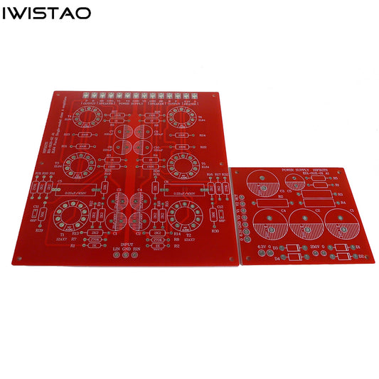 IWISTAO EL84 병렬 단일 종단 전력 증폭기 빈 PCB 증폭기 및 전원 보드 OTO 회로 HIFI 오디오 DIY