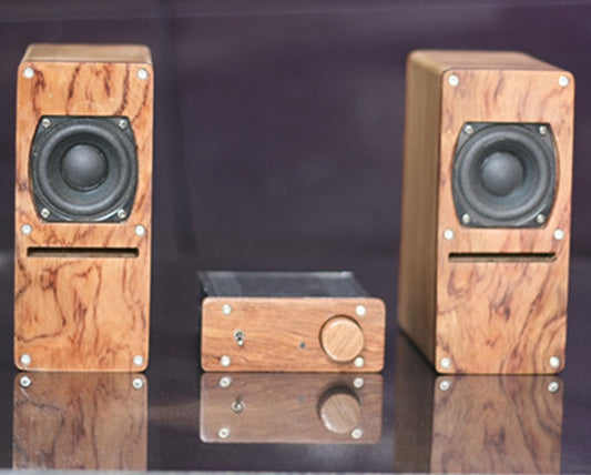 2 Inches Full Range Labyrinth HIFI Speakers Plus LM1875 Amplifier with PCM2706 DAC Decoding