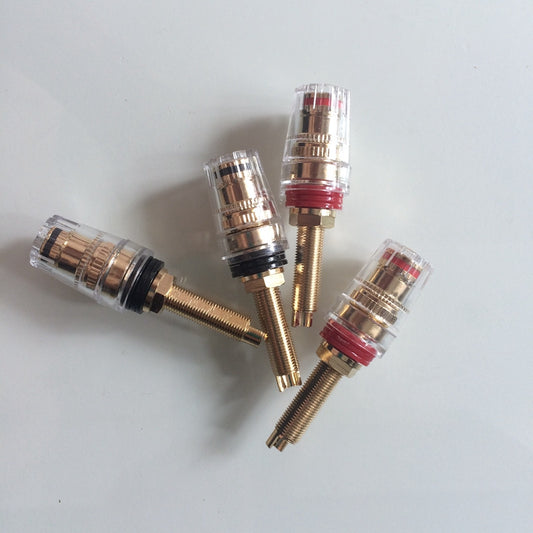 Lengthened Terminal Pure Copper Gold-plated Crystal Housing for Speakers 25mm Board Thickness