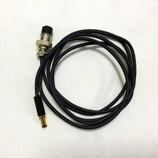 IWISTAO HIFI DC linear Power Cord Aerospace Connector GX16 to DC Plug Output 5.5*2.1mm 1.5M DIY