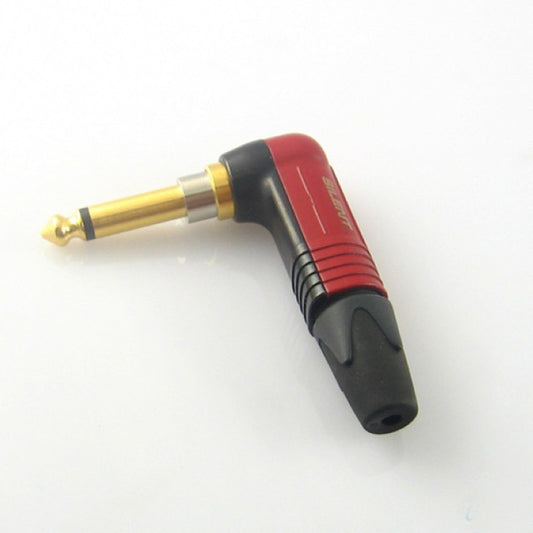 SilentPlug 6.35mm 1/4 Guitar Plug NP2X-AU-SILENT NEUTRIK Die-casting Casing Right Angle Red Audio DIY