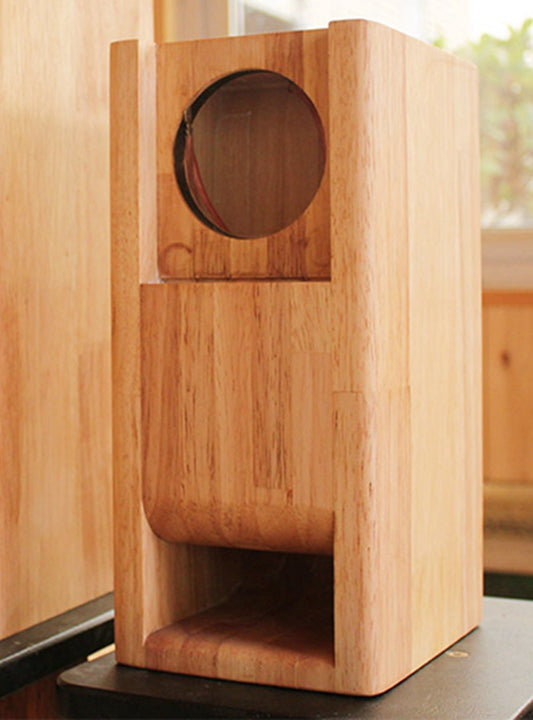 IWISTAO HIFI 3 Inches Full Range Speaker Empty Solid Wood Labyrinth Cabinet Fixed Panel 1 Pair for Tube Amplifier