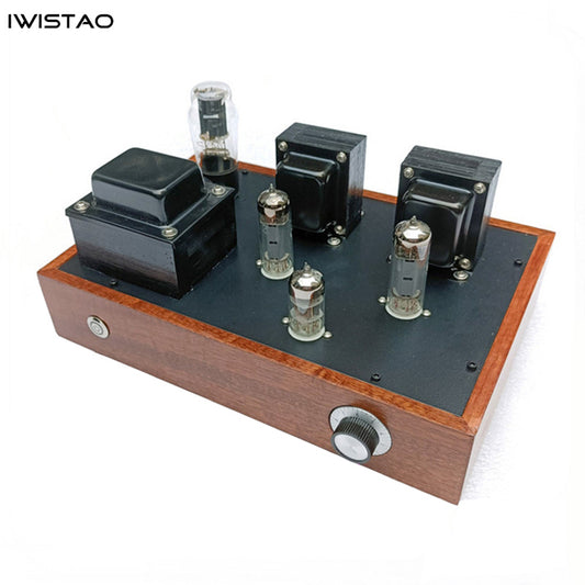 IWISTAO 싱글 엔드 튜브 앰프 2X3.5W 클래스 A 6N1 드라이브 6P14 5Z4P 정류기 비계 납땜 솔리드 우드 케이싱 AC115/220V