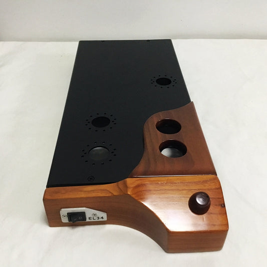 DIY Tube Amplifier Casing with Luxury Pear wood metal plate