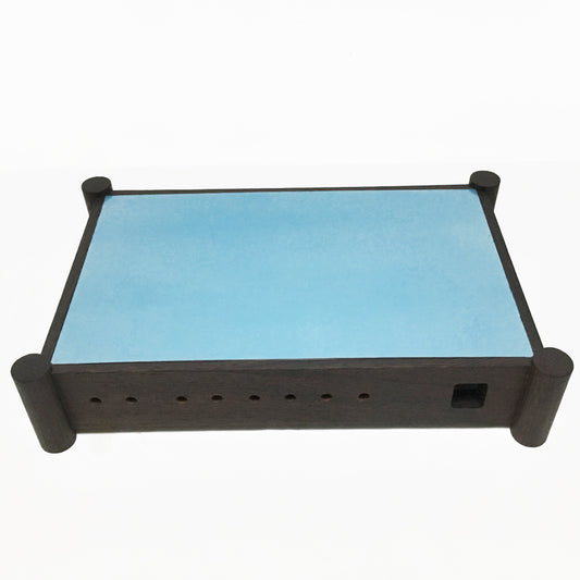 IWISTAO DIY Wooden Casing for Tube Amplifier Chassis 400X250X70 Wenge Wood Top Down Aluminum Plate