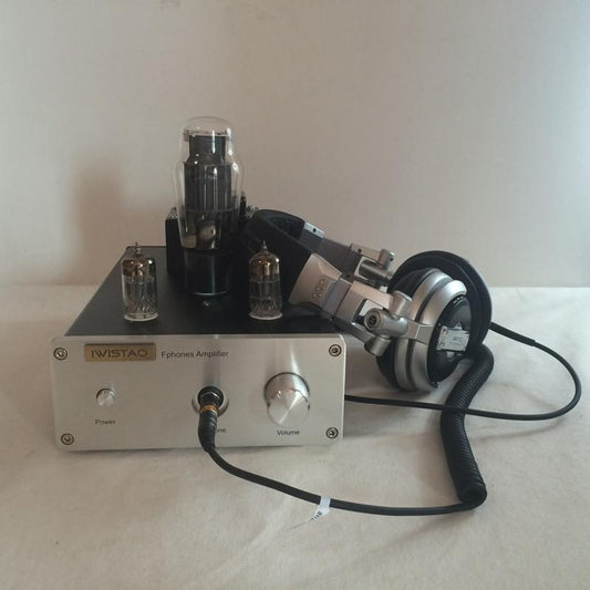 IWISTAO HIFI Pure Tube Earphone Amplifier with Black Voice 6N3 SRPP Drive 6N5P 32- 600 Ohms