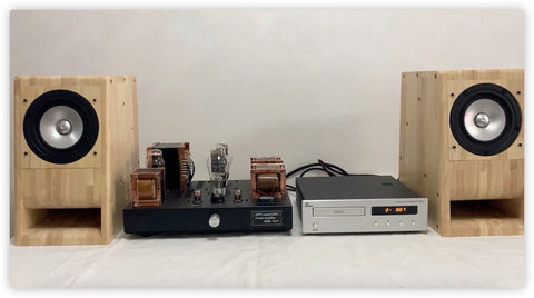 California hotel from IWISTAO HIFI M6.5 labyrinth speaker + 300B Tube Amplifier