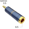 IWISTAO 6.5mm Female to 3.5mm Male Audio Convertor Whole Metal Shell OFC for Karaoke Microphone