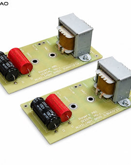 Two electronic circuit boards with transformers, red and black capacitors, and white printed text on a clean white background. The brand name 'IWISTAO' is visible in the top left corner.