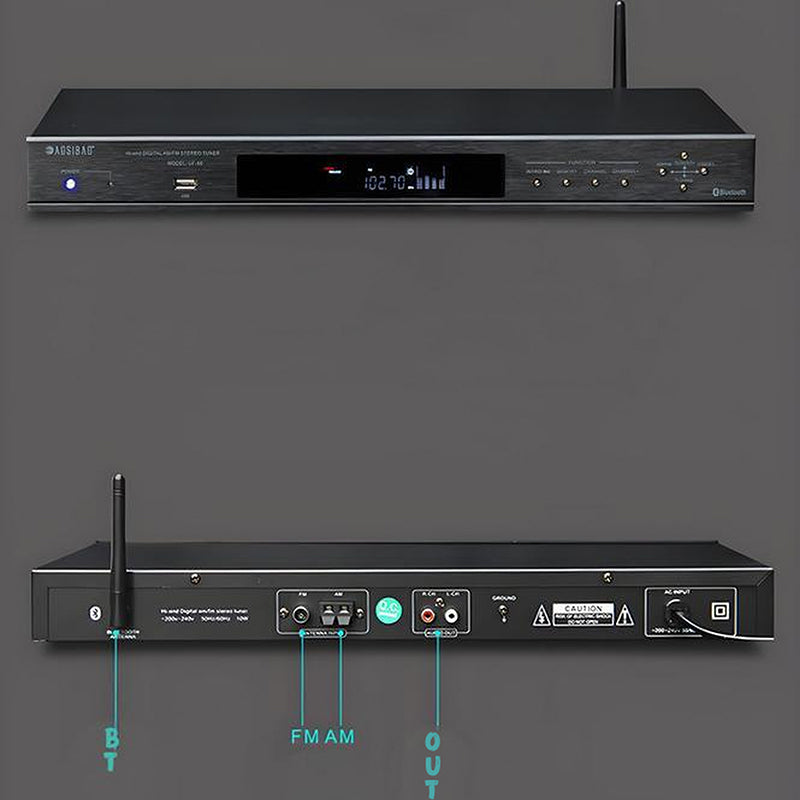 Hi-end Digital Stereo AM/FM Tuner 60 Radio Storage Remote Control ...