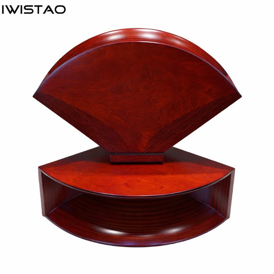 IWSITAO Customized 1 Pair Hyperbolic Stable Diffusion Empty Wooden Horn 1 Inch Throat Birch Plywood Wide 444MM with Adapter