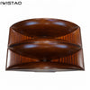 IWSITAO Customized 1 Pair Hyperbolic Stable Diffusion Empty Wooden Horn 1 Inch Throat Birch Plywood Wide 444MM with Adapter