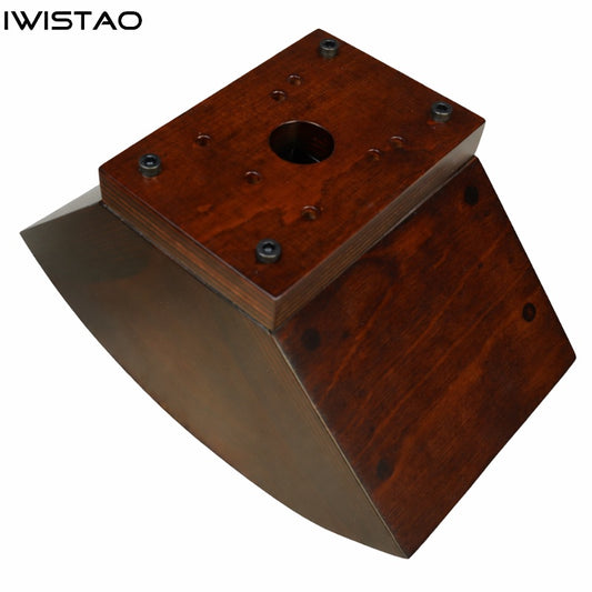IWSITAO 1 Pair Hyperbolic Stable Diffusion Empty Wooden Horn 1 Inch Throat Birch Plywood Wide 248MM with Adapter for TD2001 Driver