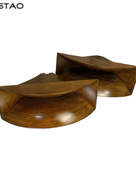 IWSITAO Customized 1 Pair TAD TH4001 Hyperbolic Stable Diffusion Empty Wooden Horn 2 Inches Throat Birch Plywood Wide 612MM with Adapter